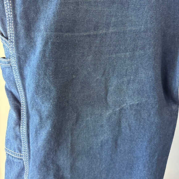Liberty Overalls Denim Blue Bib Style Classic Workwear Zip Front Pockets 40 X 32 - Picture 6 of 16